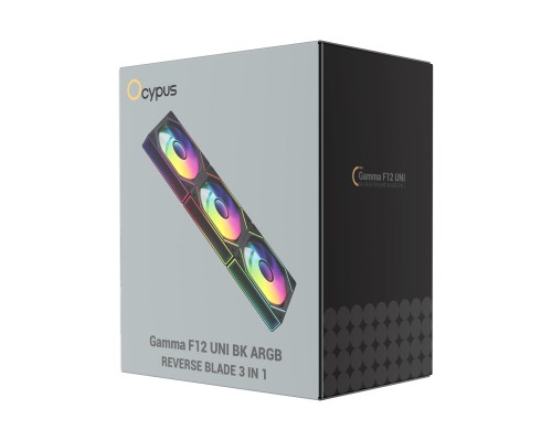 Кулер до корпусу OCYPUS GAMMA F12 UNI BK ARG (GAMMA-F12-BK3AM01U-GL)