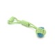 Іграшка для собак Voltronic Мотузка-апорт із вузлами форма кулі 6х27 см зелено-синя (YT41106)