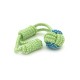 Іграшка для собак Voltronic Мотузка-апорт із вузлами форма кулі 6х27 см зелено-синя (YT41106)
