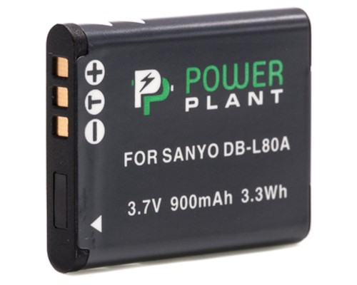 Акумулятор до фото/відео PowerPlant Sanyo DB-L80, D-Li88 (DV00DV1289) 