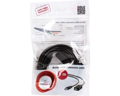 Дата кабель USB 2.0 AM/AF 5.0 m active Cablexpert (UAE-01-5M) Дата кабель USB 2.0 AM/AF 5.0 m active Cablexpert (UAE-01-5M)