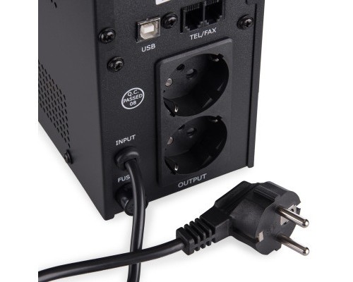 Пристрій безперебійного живлення Vinga LED 800VA metal case with USB (VPE-800MU)