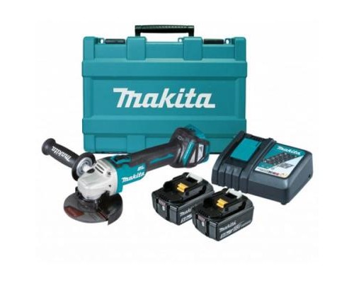 Шліфувальна машина Makita LXT 125мм, 5Аг х 2шт, кейс (DGA511RTE)