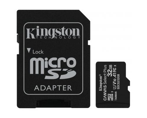 Карта пам'яті Kingston 32GB micSDHC class 10 Canvas Select Plus 100R A1 (SDCS2/32GB) Карта пам'яті Kingston 32GB micSDHC class 10 Canvas Select Plus 100R A1 (SDCS2/32GB)