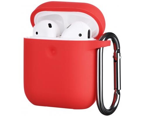 Чохол для навушників 2E для Apple AirPods Pure Color Silicone 3.0 мм Red (2E-AIR-PODS-IBPCS-3-RD)