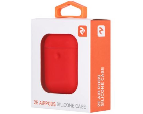 Чохол для навушників 2E для Apple AirPods Pure Color Silicone 3.0 мм Red (2E-AIR-PODS-IBPCS-3-RD)