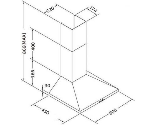 Витяжка кухонна Pyramida KSX 60 IX (KSX60IX)