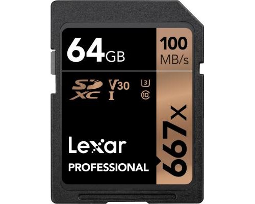Карта пам'яті Lexar 64GB SDXC class 10 UHS-I U3 V30 667x Professional (LSD0667064G-BNNNG)
