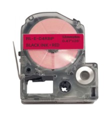 Стрічка для принтера етикеток UKRMARK RL-E-C4RBP-BK/RE, аналог LC4RBP. 12 мм х 8 м (900263)