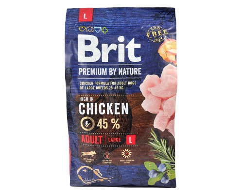 Сухий корм для собак Brit Premium Dog Adult L 3 кг (8595602526444)