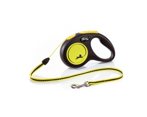 Повідок для собак Flexi New Neon S трос 5 м (чорний) (4000498025215)
