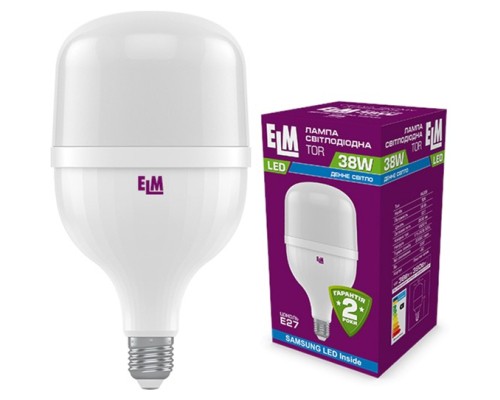 Лампочка ELM TOR 38W PA20S E27 6500K (18-0190)