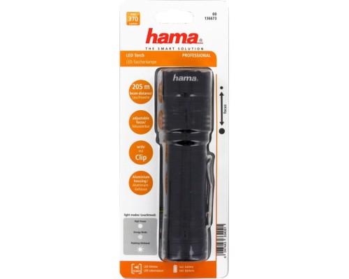 Ліхтар Hama Professional 4 LED Torch L370 Black (00136673)