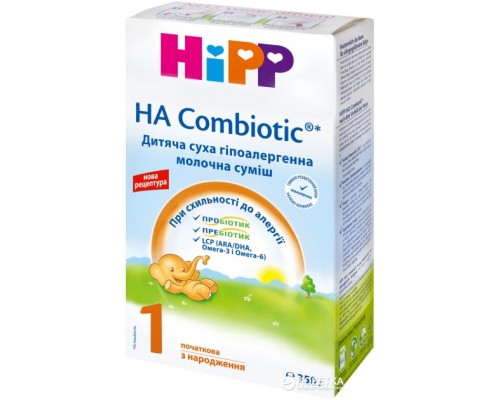 Дитяча суміш HiPP 1 Гіпоалергенна HA Combiotic початкова 350 г (9062300137658)