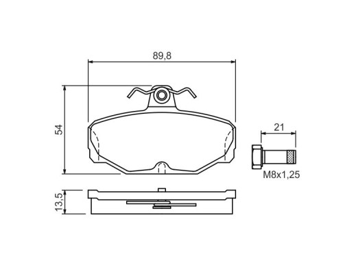 Гальмівні колодки Bosch 0 986 469 810
