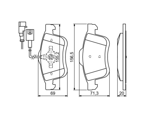 Гальмівні колодки Bosch 0 986 494 453