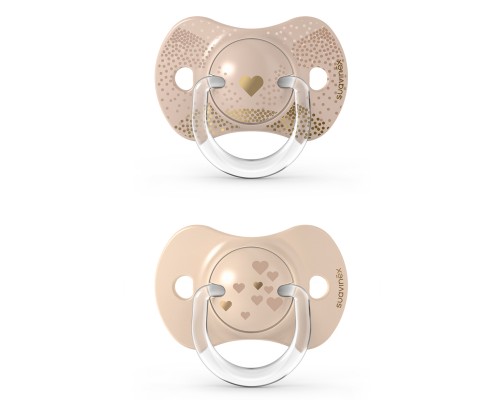 Пустушка Suavinex Чарівні історії 6-18 міс. 2 шт. золоте сердце (307332)