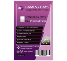 Протектор для карт Games7Days 56 х 87 мм, Standard USA, 100 шт (STANDART) (GSD-015687)
