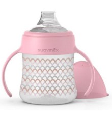 Поїльник-непроливайка Suavinex Memories Історії Малюків,з силіконовим носиком, Рожева 150 мл (300825/3)