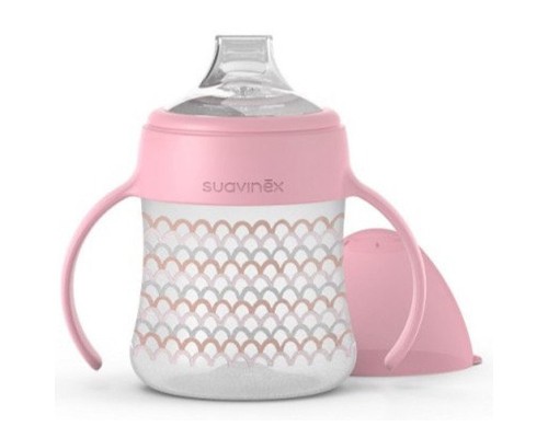 Поїльник-непроливайка Suavinex Memories Історії Малюків,з силіконовим носиком, Рожева 150 мл (300825/3)