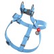 Шлея для собак WAUDOG Re-cotton з QR-паспортом L блакитна (03332)
