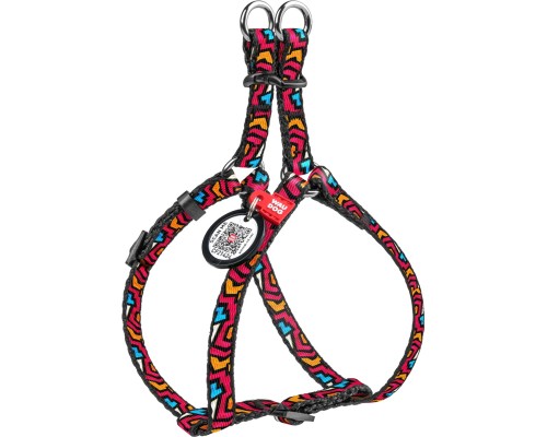 Шлея для собак WAUDOG Nylon з QR паспортом анатомічна 