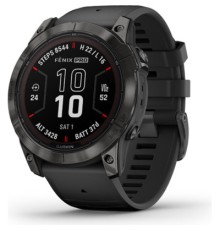 Смарт-годинник Garmin fenix 7X Pro Saph Solar, Carbon Gray Ti w/Black Band, GPS (010-02778-11)