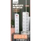 Мережевий фільтр живлення LDNIO SC10610, 5роз + 3USB (SC10610)
