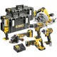 Набір електроіструментів DeWALT 6 од., 3*5Ah, 2 кейси TOUGH SYSTEM (DCK623P3)