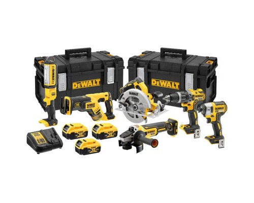 Набір електроіструментів DeWALT 6 од., 3*5Ah, 2 кейси TOUGH SYSTEM (DCK623P3)