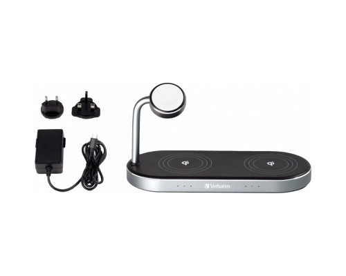 Зарядний пристрій Verbatim 3in1 Apple Watch and Dual iPhone Charging Stand (49557)