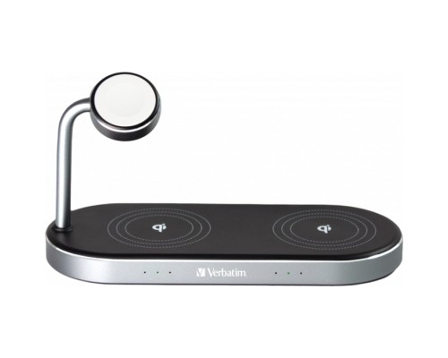Зарядний пристрій Verbatim 3in1 Apple Watch and Dual iPhone Charging Stand (49557)
