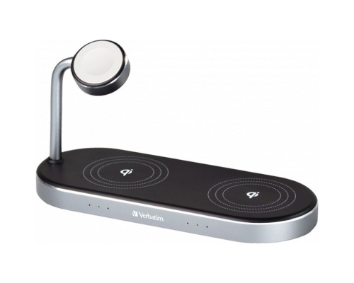 Зарядний пристрій Verbatim 3in1 Apple Watch and Dual iPhone Charging Stand (49557)