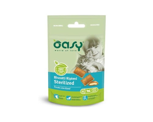 Ласощі для котів OASY TREATS Sterilized 60 г (8053017343204)