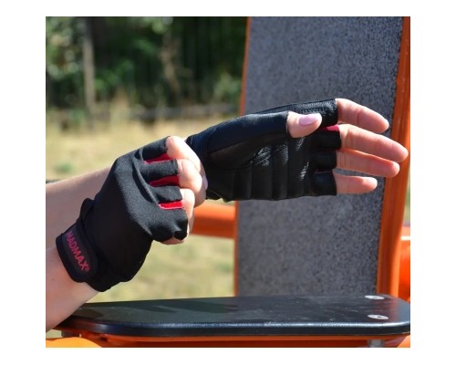 Рукавички для фітнесу MadMax MFG-251 Rainbow Rubine Red L (MFG-251-RED_L)