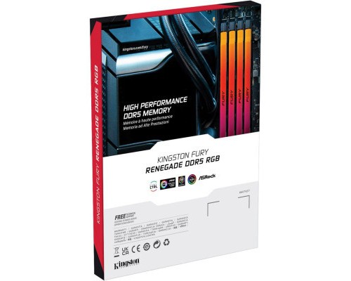 Модуль пам'яті для комп'ютера DDR5 32GB 6400 MHz Renegade RGB XMP Kingston Fury (ex.HyperX) (KF564C32RSA-32)