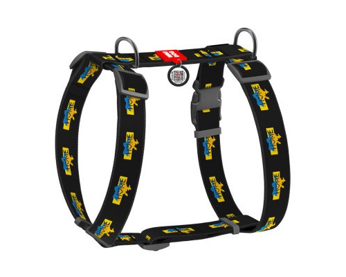 Шлея для собак WAUDOG Nylon анатомічна H-подібна з QR-паспортом 