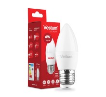 Лампочка Vestum C37 6W 4100K 220V E27 (1-VS-1301)