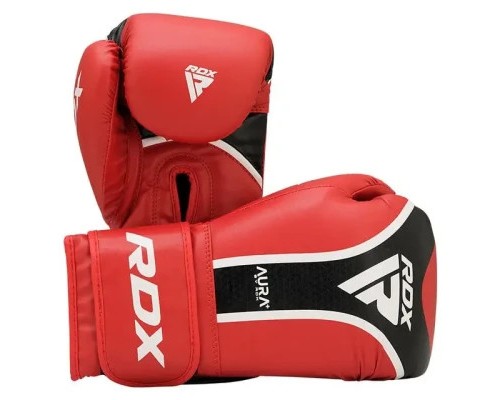 Боксерські рукавички RDX Aura Plus T-17 Red/Black 14 унцій (BGR-T17RB-14OZ+)