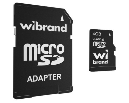 Карта пам'яті Wibrand 4GB microSD class 4 (WICDC4/4GB-A) Карта пам'яті Wibrand 4GB microSD class 4 (WICDC4/4GB-A)