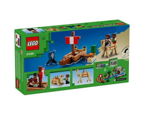 Конструктор LEGO Minecraft Подорож на піратському кораблі (21259-)