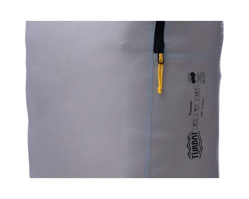 Спальний мішок Turbat Nox пуховий 400 grey/cheddar orange 185 см (012.005.0394)