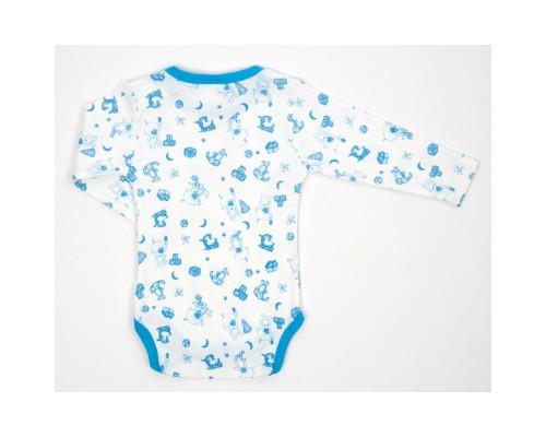 Боді дитяче Breeze з довгим рукавом (1027-74-creamblue)