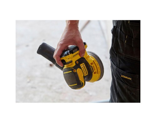 Шліфувальна машина Stanley ексцентрикова акумуляторна FatMax, безщіткова, Li-Ion 18В, 2Ah, 125 мм, 12000 об/хв (SFMCW220D1S)