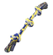 Іграшка для собак Nunbell Мотузкова бавовняна Три вузли Велика 46 см (YM0179)