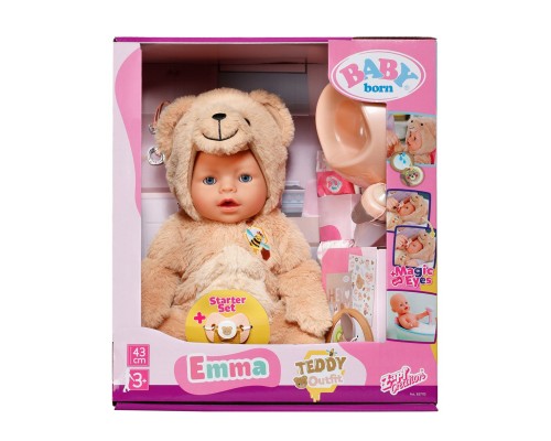 Пупс Zapf Baby Born – Емма у костюмі ведмедика 43 см (837115)