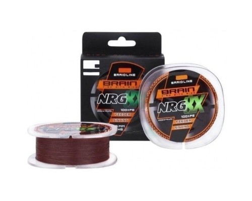Шнур Brain NRG 8X sinking 200m 7.2kg brown 0.08mm (1858.20.87)