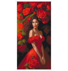 Картина по номерам ArtCraft Спокуса в червоному 40х80 см (10145-AC)
