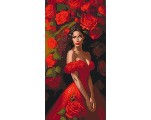 Картина по номерам ArtCraft Спокуса в червоному 40х80 см (10145-AC)