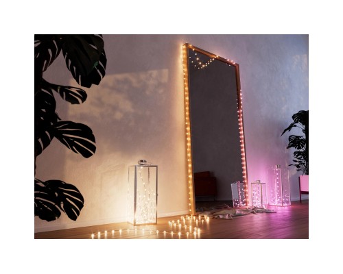 Гірлянда Twinkly Smart LED Strings USB 200 Candle-shaped RGB LEDs, Clear Wire, USB-C 12м (TWKC200RGB-T)